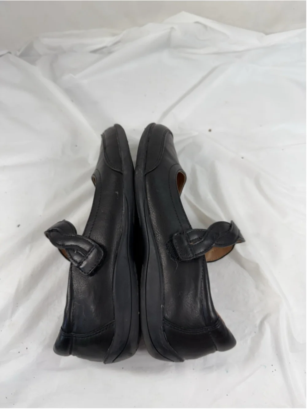 Nina Black Braided-Strap Mary Jane Dress Shoes